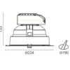טריו 8 2000Lm Flat - תאורת לד אלגנטית שמשתלבת מושלם – תמונה 2