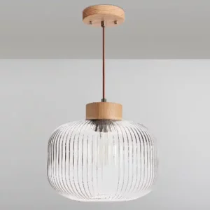 ג'ארה 30 - תאורת תלוי תקרה בעיצוב עץ וזכוכית