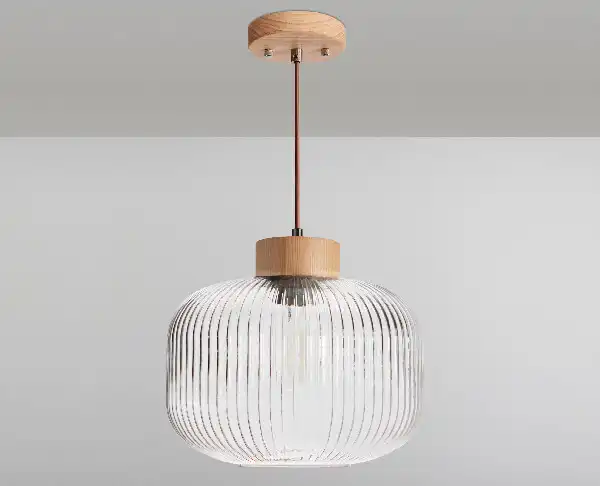 ג'ארה 30 - תאורת תלוי תקרה בעיצוב עץ וזכוכית